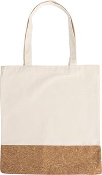 SHOPPER IN COTONE CON FONDO IN SUGHERO